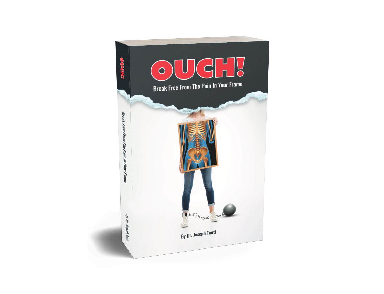 3d mockup picture of book OUCH! Break Free From The Pain In Your Frame