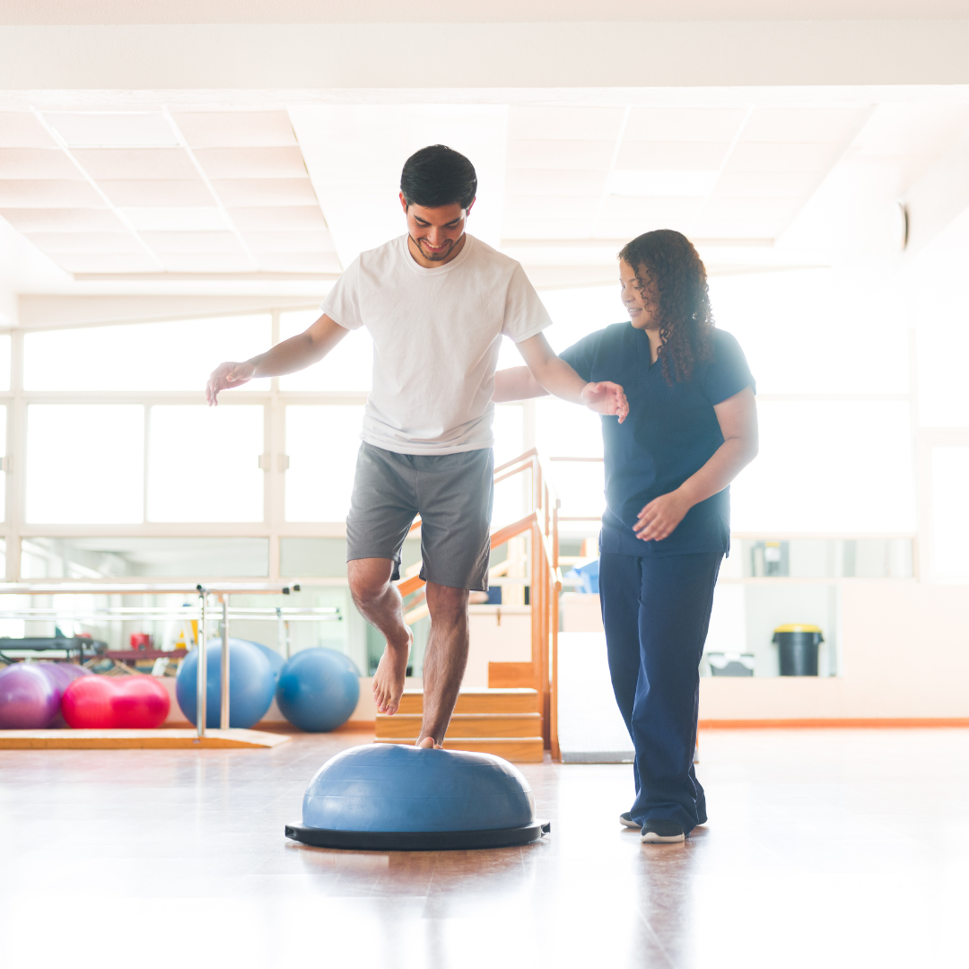 patient undergoing vestibular rehabilitation by their chiropractor